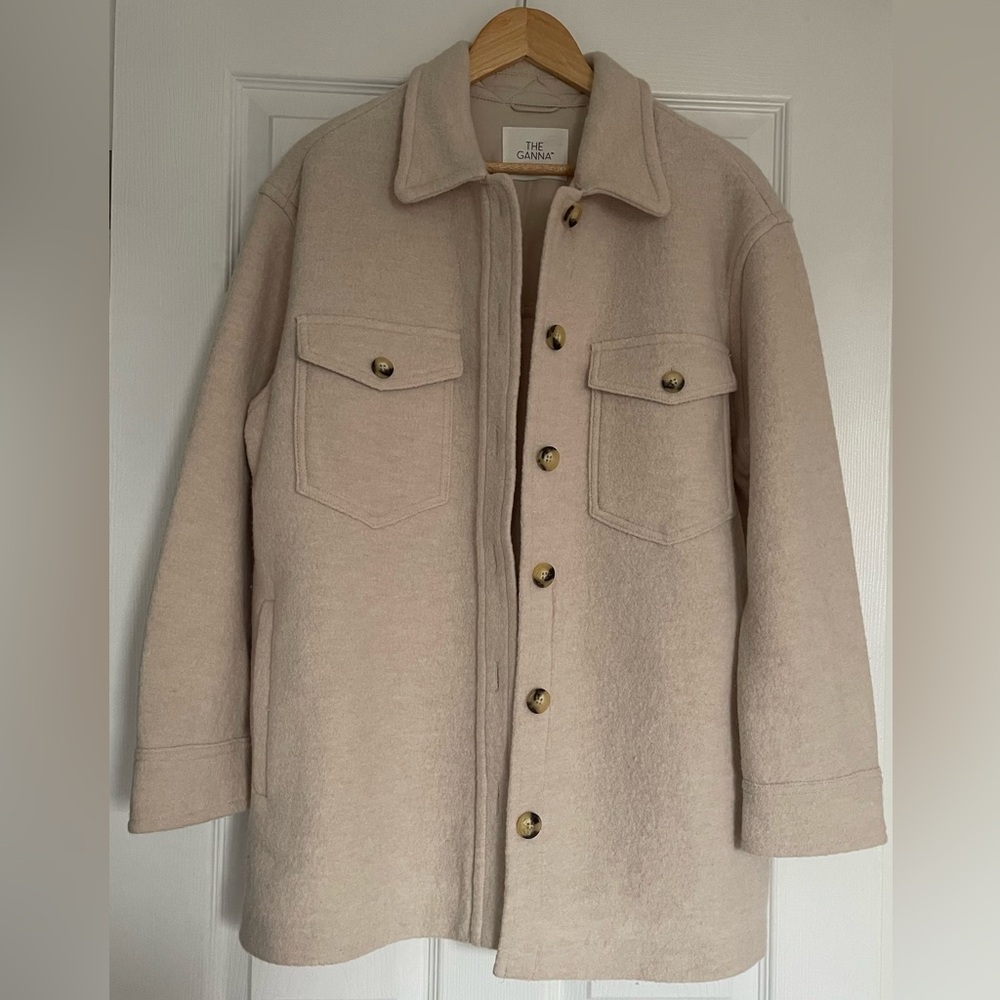 Wilfred Cream Button-Up Jacket